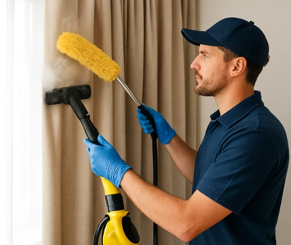 Trusted blind cleaning technician Matty Curtain Cleaning harrington-park-nsw QLD